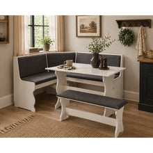 White Pine Dining Furniture Set with Bench and Corner Seating