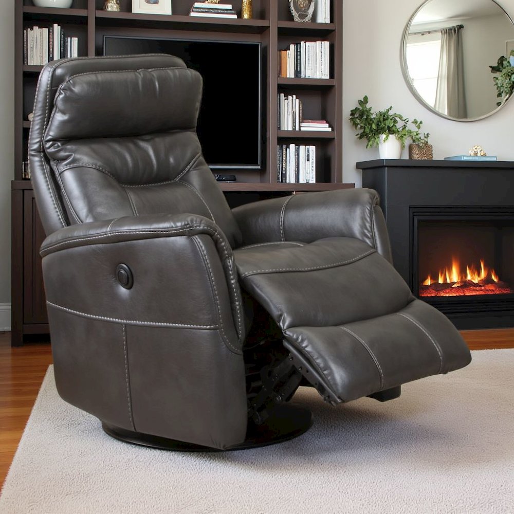 Flint Recliner Nursery Glider – Boucle Chair with Power Lift Feature
