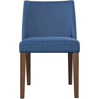 Space Savers Nido Chair - Blue (RTA)-Set of 2 in Satin Walnut