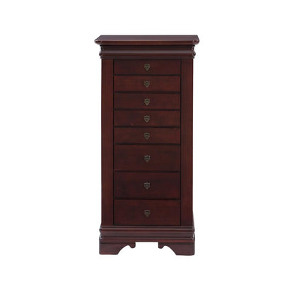 Louis Philippe Marquis Cherry Jewelry Armoire