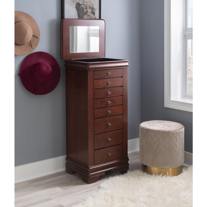 Louis Philippe Marquis Cherry Jewelry Armoire