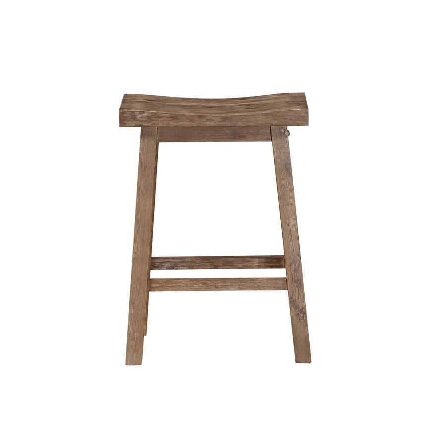 24" Sonoma Wire-brush Saddle Stool