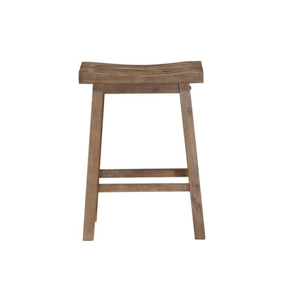 24" Sonoma Wire-brush Saddle Stool