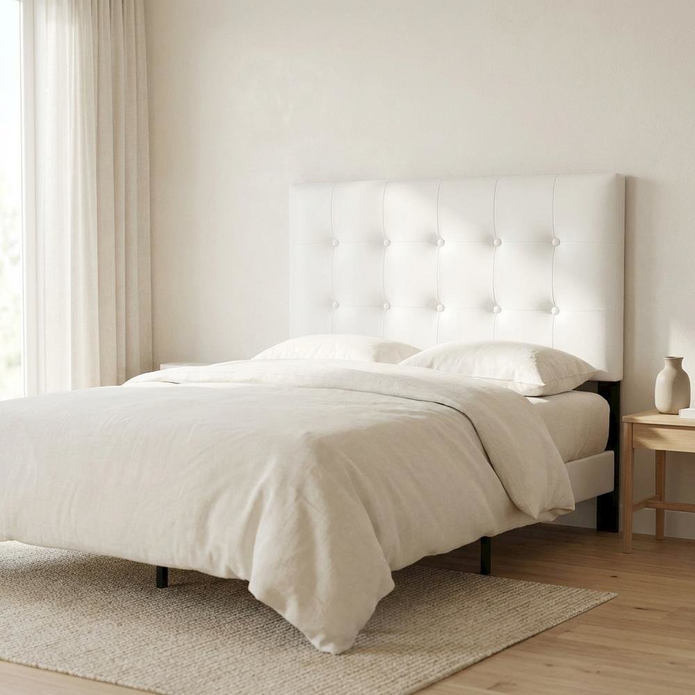 Upholstered Vinyl Twin Headboard with Durable Finish and Sleek Design