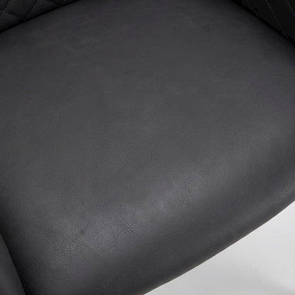Diamond Tufted Dining Chairs Set of 2, Contemporary Accent Chair with Arms,Black