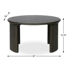 Brown Solid Oak Small Coffee Table with Matte Finish, Stain-Repellent Surface