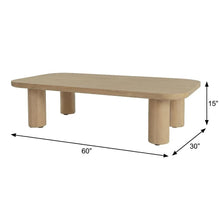 Solid Oak Coffee Table, Iron Frame and Matte Finish, Stain-repellent Design