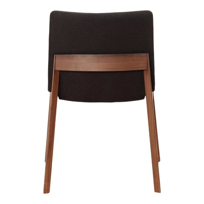 Mid-Century Dining Chairs Set of 2, Upholstered Accent Chair,Black