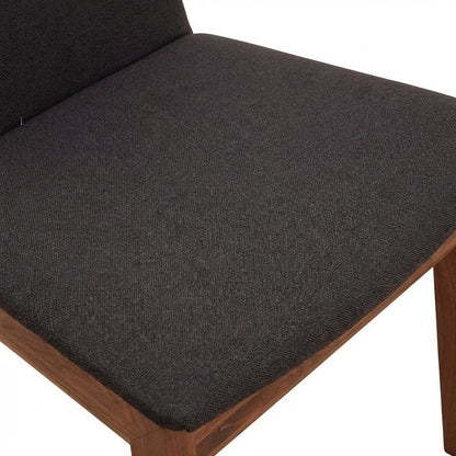 Mid-Century Dining Chairs Set of 2, Upholstered Accent Chair,Black