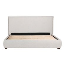 King Platform Bed with Headboard, Scandinavian Bed Frame Bedroom,Gray