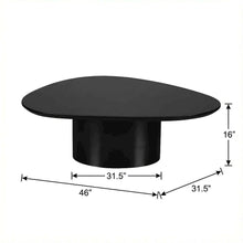 Black High-Gloss Coffee Table with Metal Hardware and Modern MDF Frame