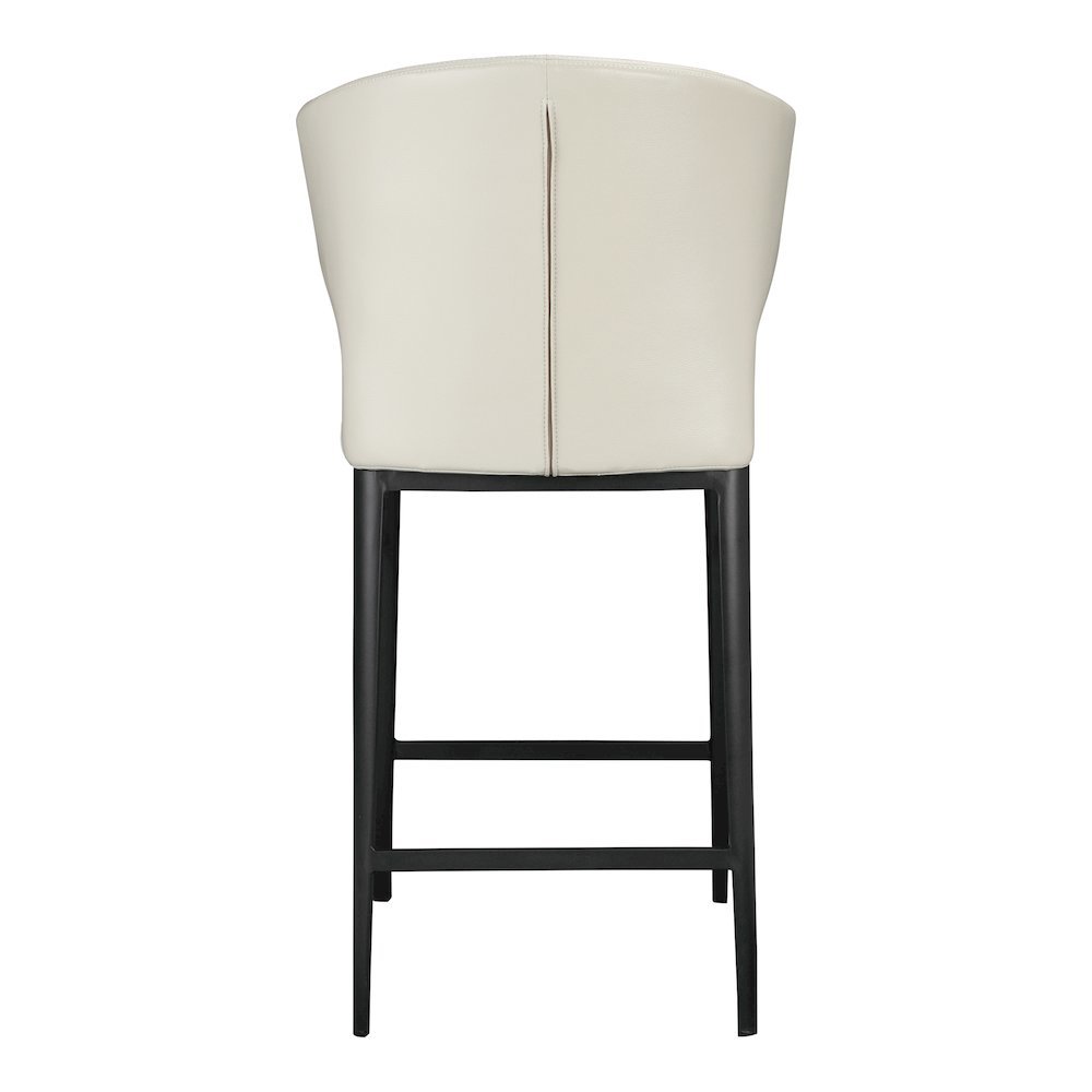 Mid Century Bar Stool Beige Upholstered Modern Counter Height Seating