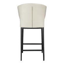 Mid Century Bar Stool Beige Upholstered Modern Counter Height Seating