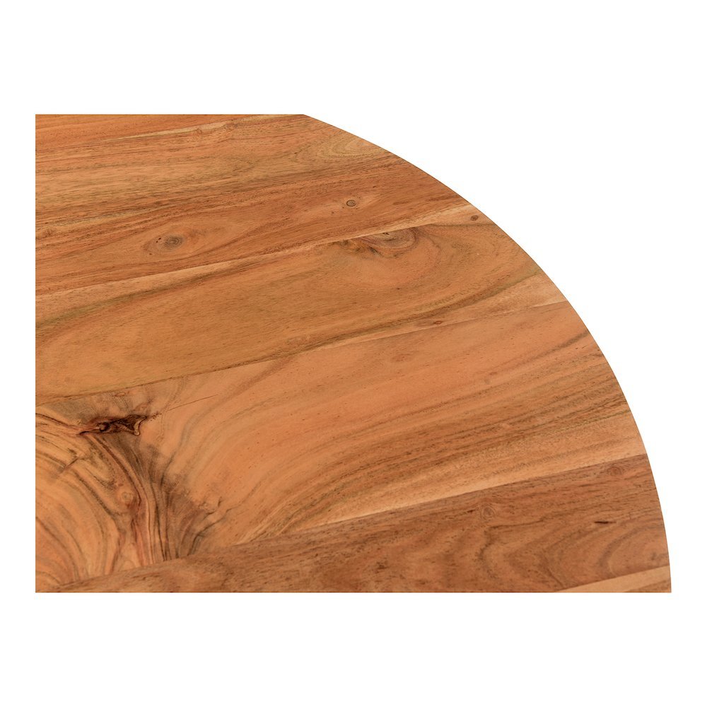 Brown Round Wood Coffee Table – Unique Wooden Coffee Table with Modern Design