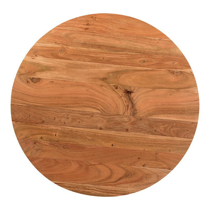 Brown Round Wood Coffee Table – Unique Wooden Coffee Table with Modern Design