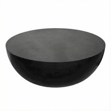 Black Concrete Coffee Table with Fibre Reinforced Cement Top, Contemporary Style