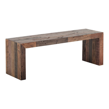 Vintage Wood Bench, Sturdy Entry Way Bench with Antique Finish