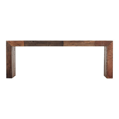Vintage Wood Bench, Sturdy Entry Way Bench with Antique Finish