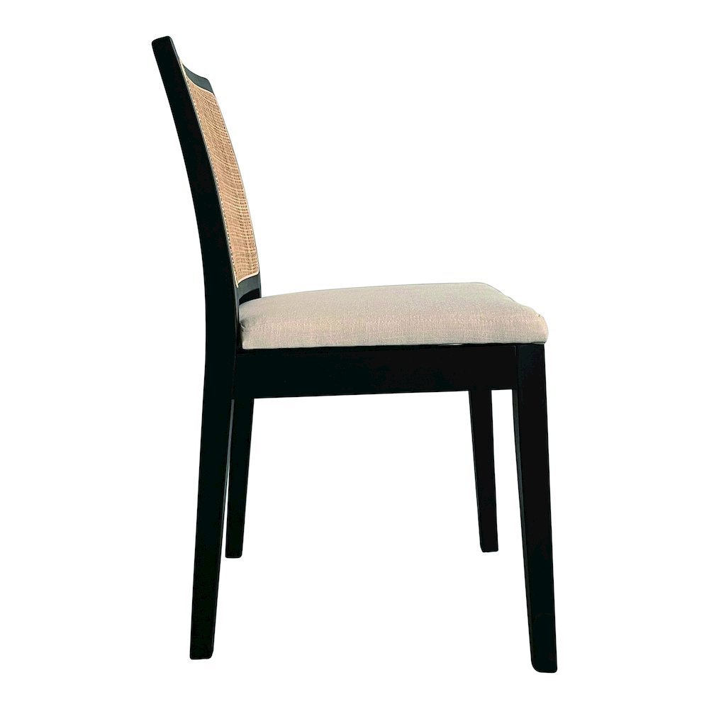 Black Dining Chairs Set of 2, Modern Chairs Dining Table with Cotton Upholstery