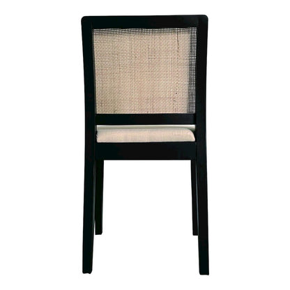 Black Dining Chairs Set of 2, Modern Chairs Dining Table with Cotton Upholstery