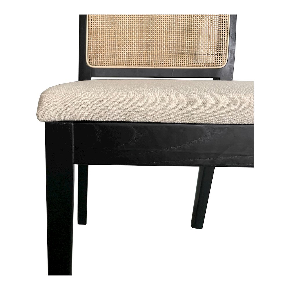 Black Dining Chairs Set of 2, Modern Chairs Dining Table with Cotton Upholstery