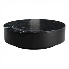 Top Black Marble Coffee Table with MDF Base, Stone Frame, Weight Capacity 30 lbs