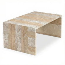 Multicolor Marble Coffee Table with Semi-Gloss Stone Top and Modern Design