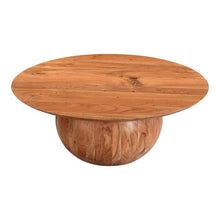 Brown Round Wood Coffee Table – Unique Wooden Coffee Table with Modern Design