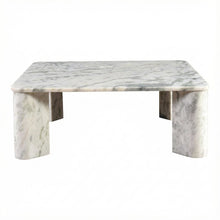 Gray Marble Coffee Table with Metal Frame and Handmade Composite Wood Top