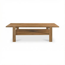 Brown Mango Wood Coffee Table with Solid Wood Top and Matt Finish