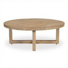 Brown Oak Wood Coffee Table with Metal Frame and Matte Wood-Tone Finish