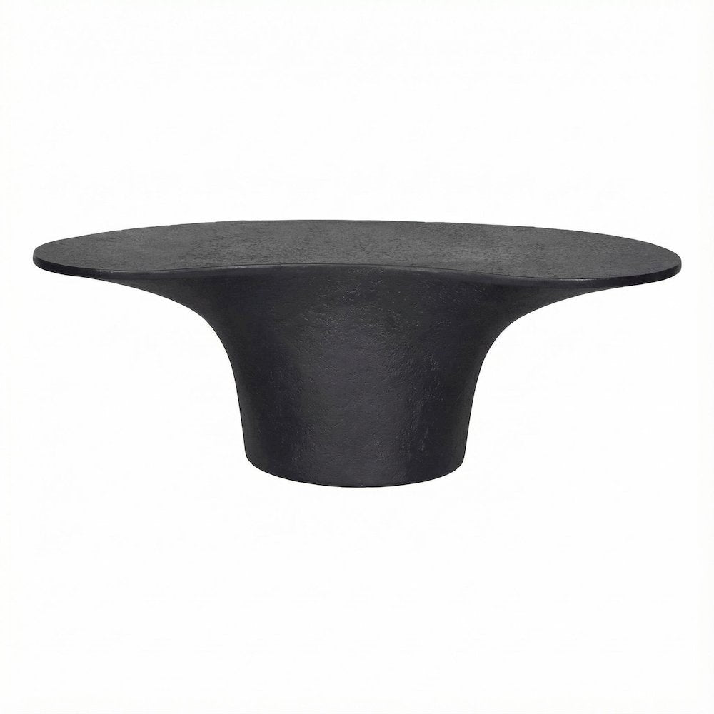 Outdoor Coffee Table, Fiberglass Reinforced Concrete Top, Contemporary Style