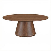 Brown Walnut Veneer Coffee Table with Semi-Gloss Finish and Metal Hardware