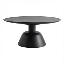 Black Mango Wood Coffee Table with Solid Top and Modern Design