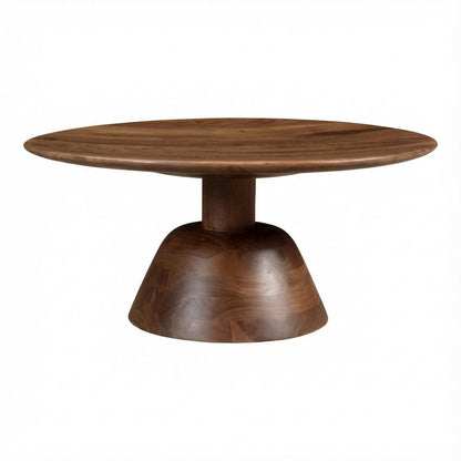 Brown Acacia Wood Coffee Table with Solid Wood Top and Modern Design