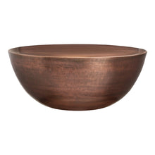 Bronze Metal Coffee Table – Round Drum Coffee Table with Unique Iron Design