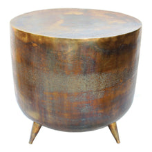 Gold Aluminium Accent Table Tripod Base Unique Accent Table for Small Spaces