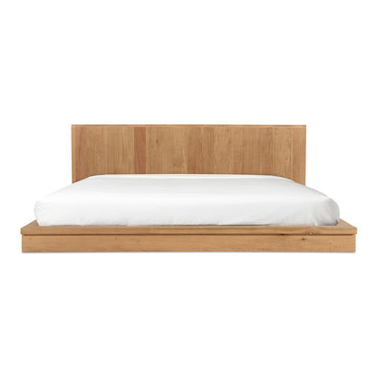 Solid Oak King Size Bed Frame with Headboard, Durable Wood King Bed Frame