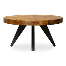 Brown Coffee Table Modern – Wood Oval Coffee Table with Solid Acacia Design