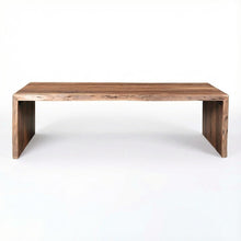 Brown Acacia Wood Coffee Table with Scandinavian Design and Matt Finish