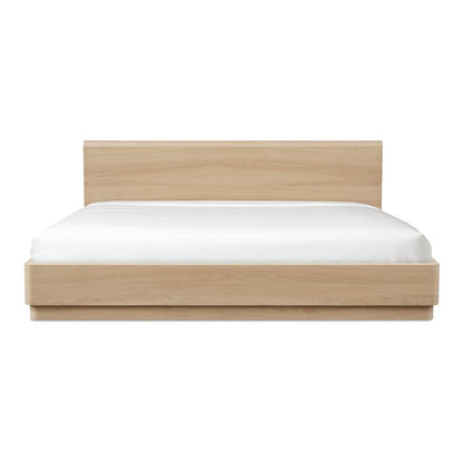 Solid Wood Bed Frame King Size Bed Frame with Walnut Oak Veneer Finish