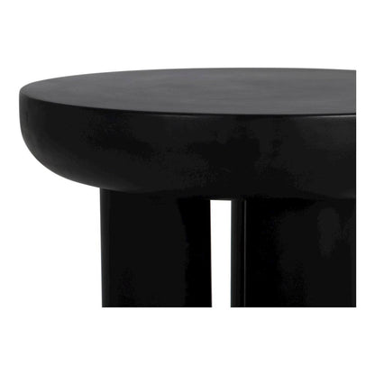 Black Concrete Side Table with Iron Frame – Modern Accent Table Design