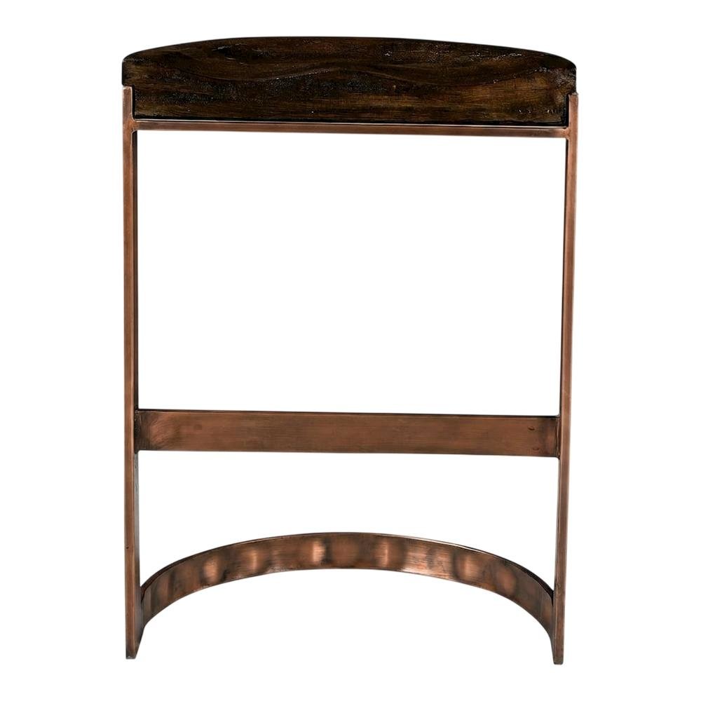 Industrial Counter Stool with Footrest, Backless Bar Stool for Kitchen,Brown
