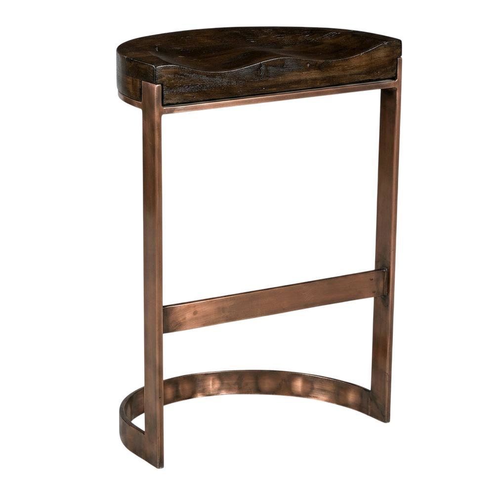 Industrial Counter Stool with Footrest, Backless Bar Stool for Kitchen,Brown