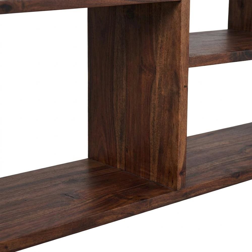 Solid Walnut Bookshelf with Ten Open Shelves and Finished Back