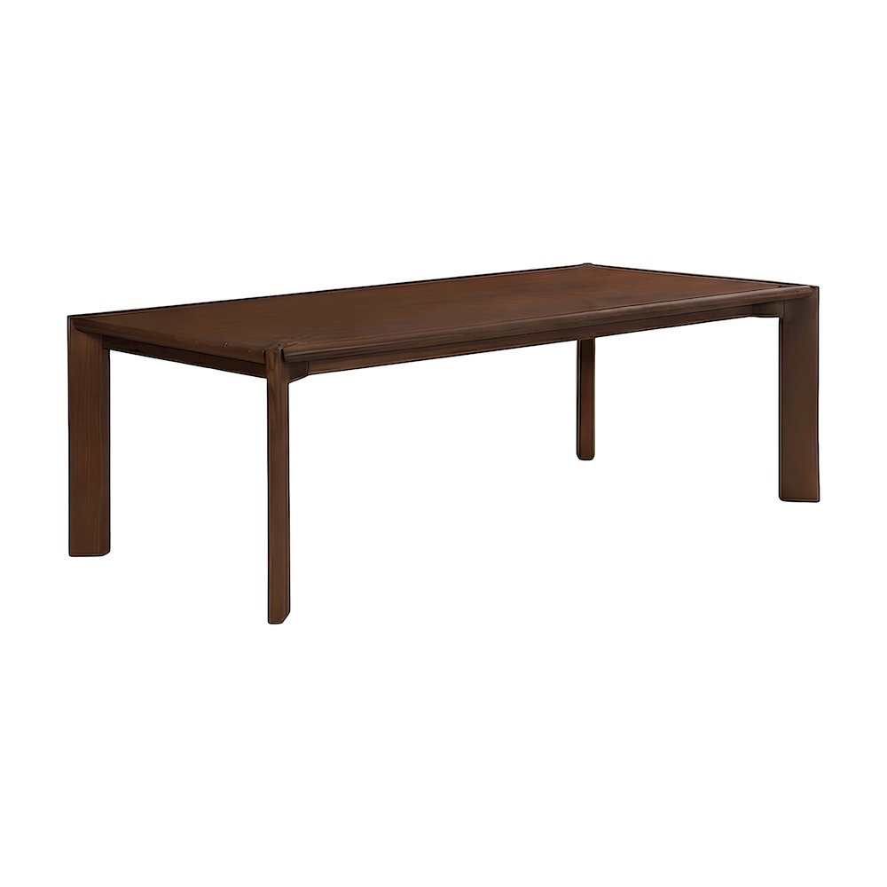 Solid White Ash Dining Table with Rounded Edges, Modern Style Seats Eight
