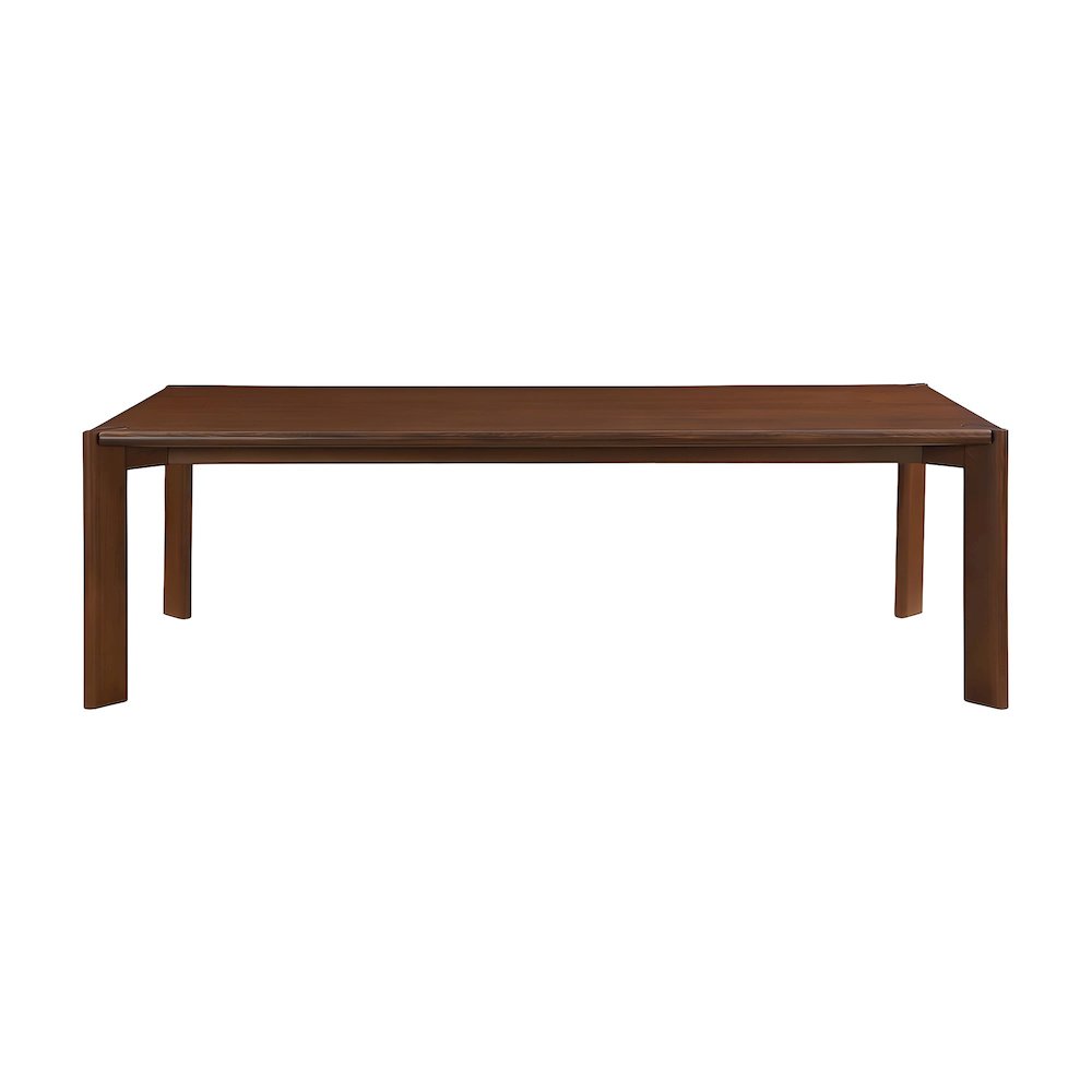Solid White Ash Dining Table with Rounded Edges, Modern Style Seats Eight