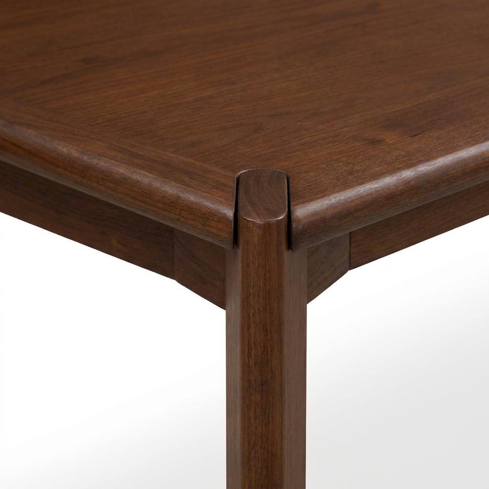 Solid White Ash Dining Table with Rounded Edges, Modern Style Seats Eight