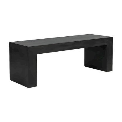 Fiber-Reinforced Concrete Outdoor Bench with Contemporary Profile for Entryway