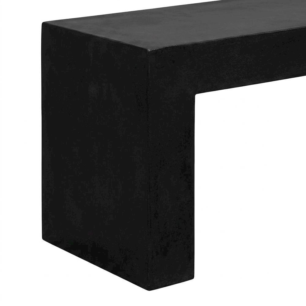 Fiber-Reinforced Concrete Outdoor Bench with Contemporary Profile for Entryway